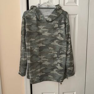 A glow women’s nursing camo lightweight long sleeve hoodie